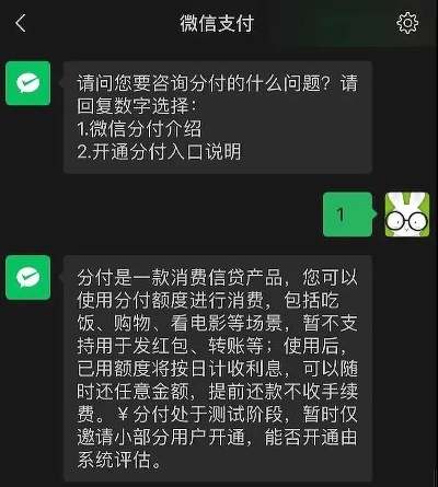 微信分付能套出来服务吗？