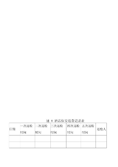 酒店安全生产查记录表，确保酒店安全的重要工具